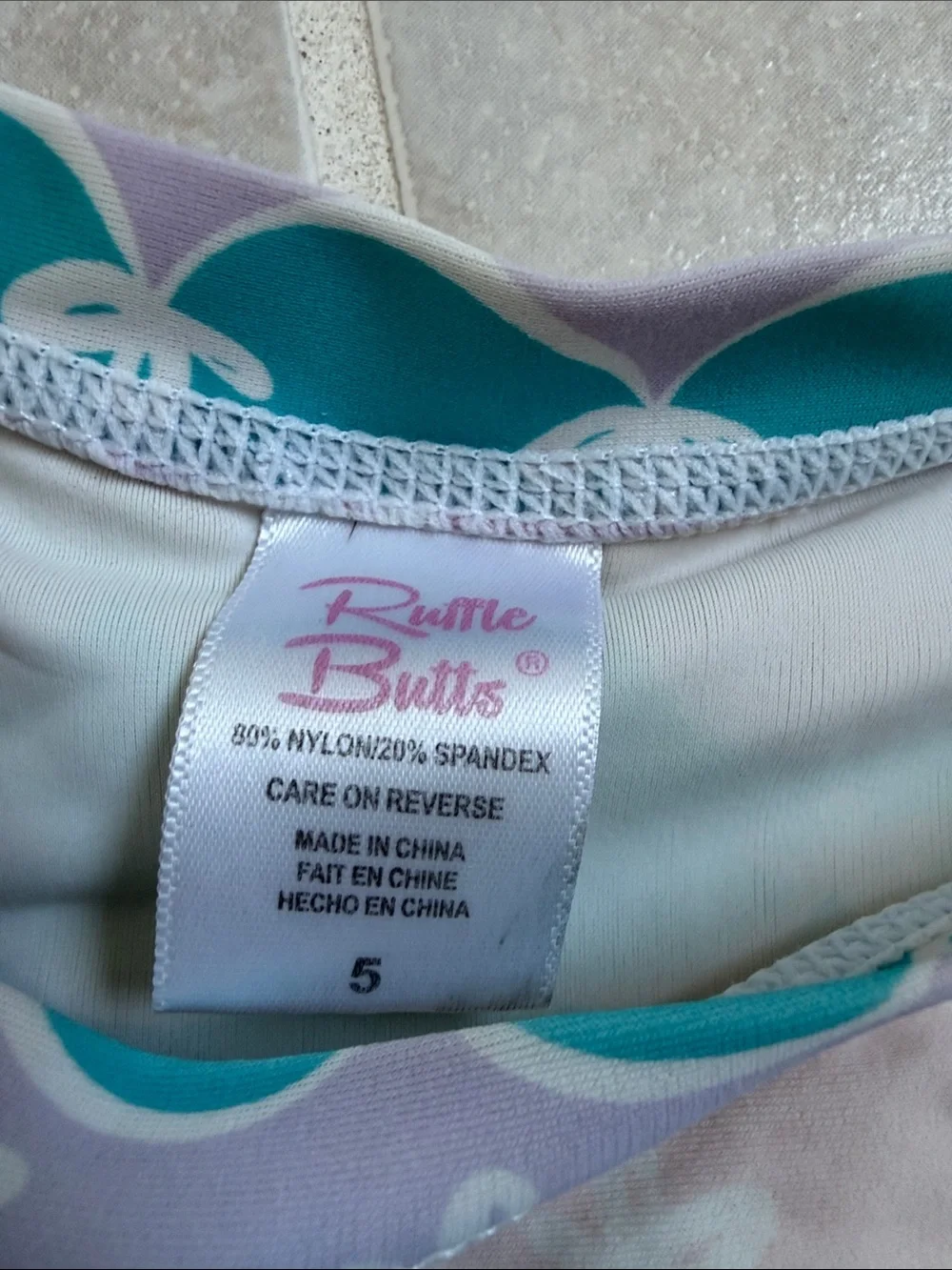 Ruffle Butts Teal, Mint & Lavender Girls Long Sleeve Rashguard Set